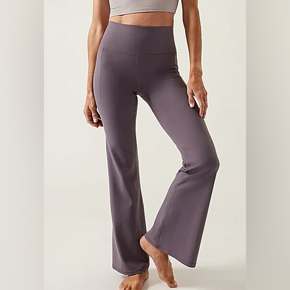 Athleta Women's High-Rise Flare Leggings in Dusty Purple